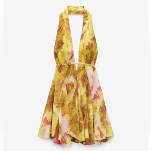 Zara - Halter Printed Mini Dress